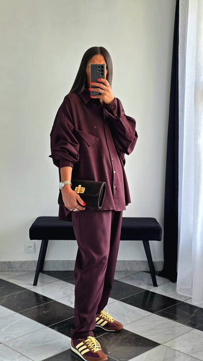 Chemise Oversize – Bordeaux