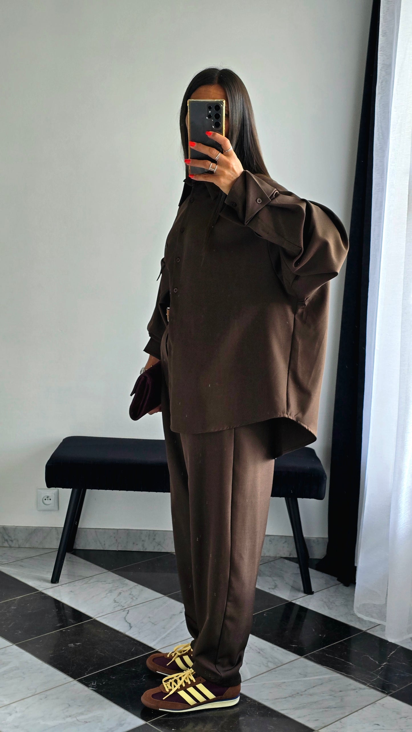Pantalon Carotte Chic – Chocolat