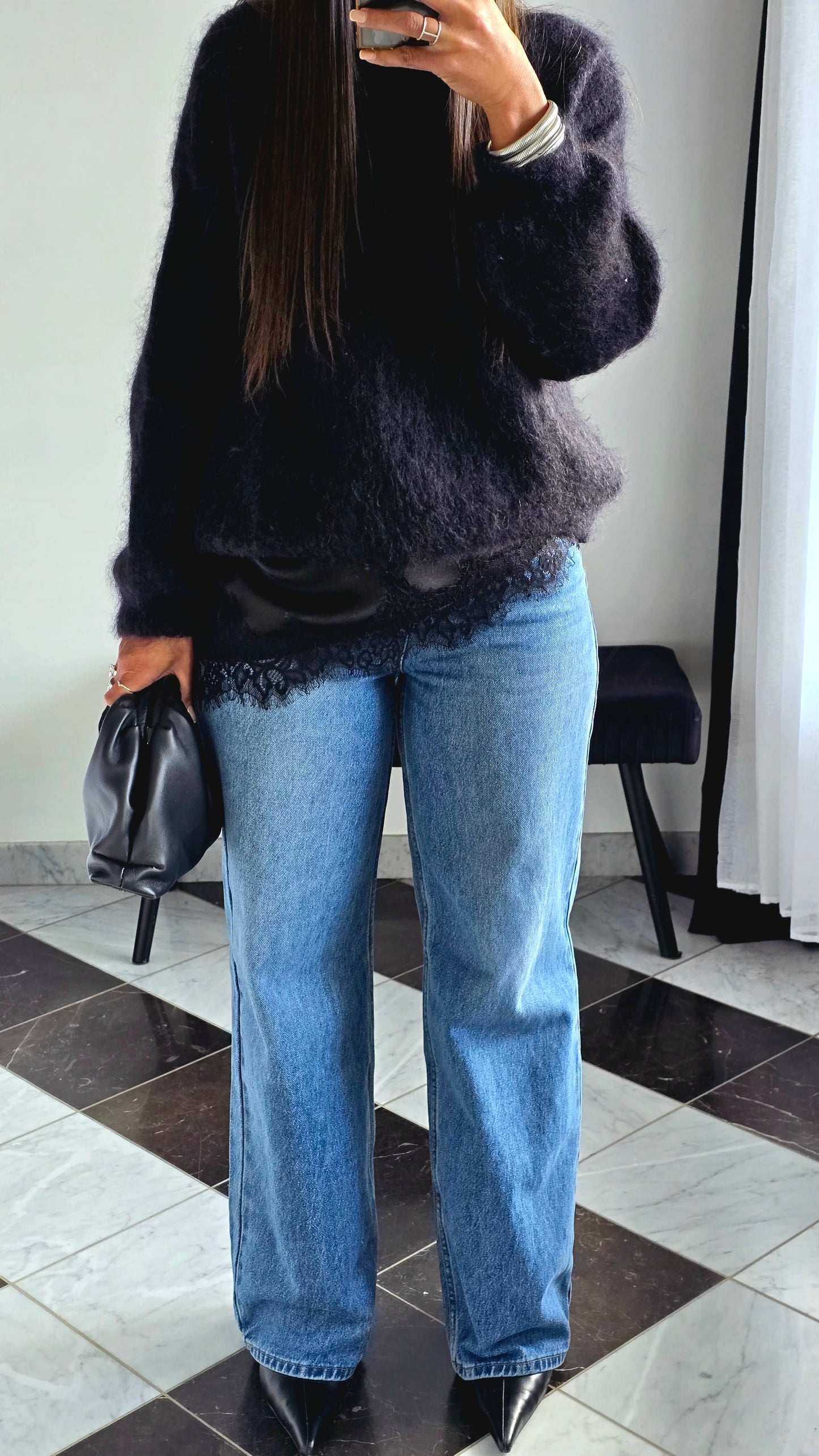 Jean Wide Leg taille Haute – Esprit Tailoring Décontracté