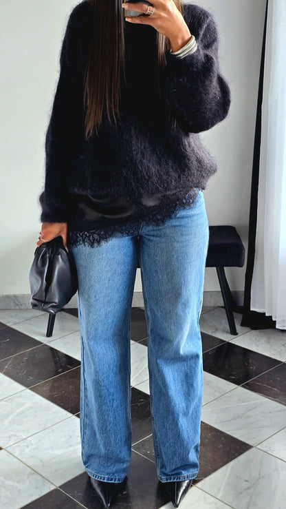 Jean Wide Leg taille Haute – Esprit Tailoring Décontracté