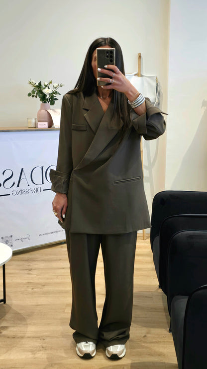 Blazer Croisé Marron Clair