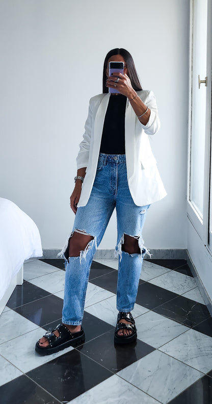 Veste Blazer Célia Blanc Cassé