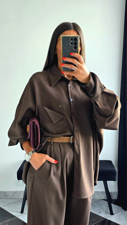 Chemise Oversize – Chocolat