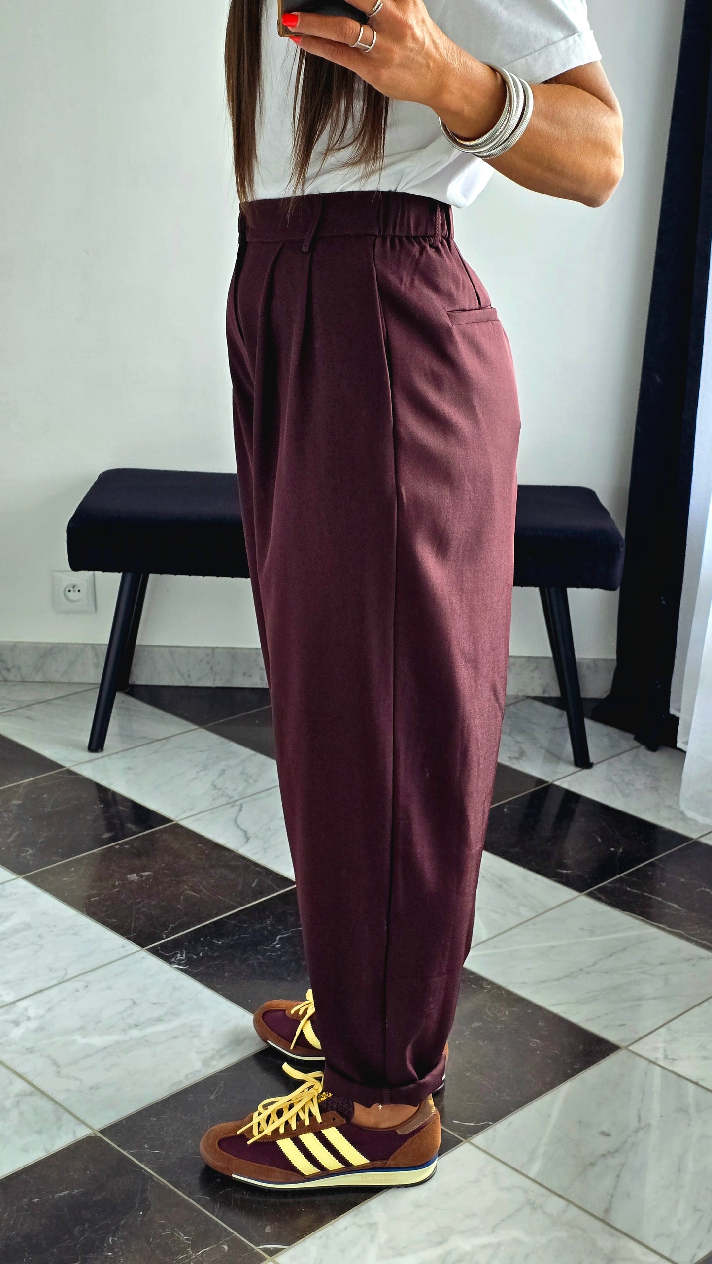 Pantalon Carotte Chic – Bordeaux
