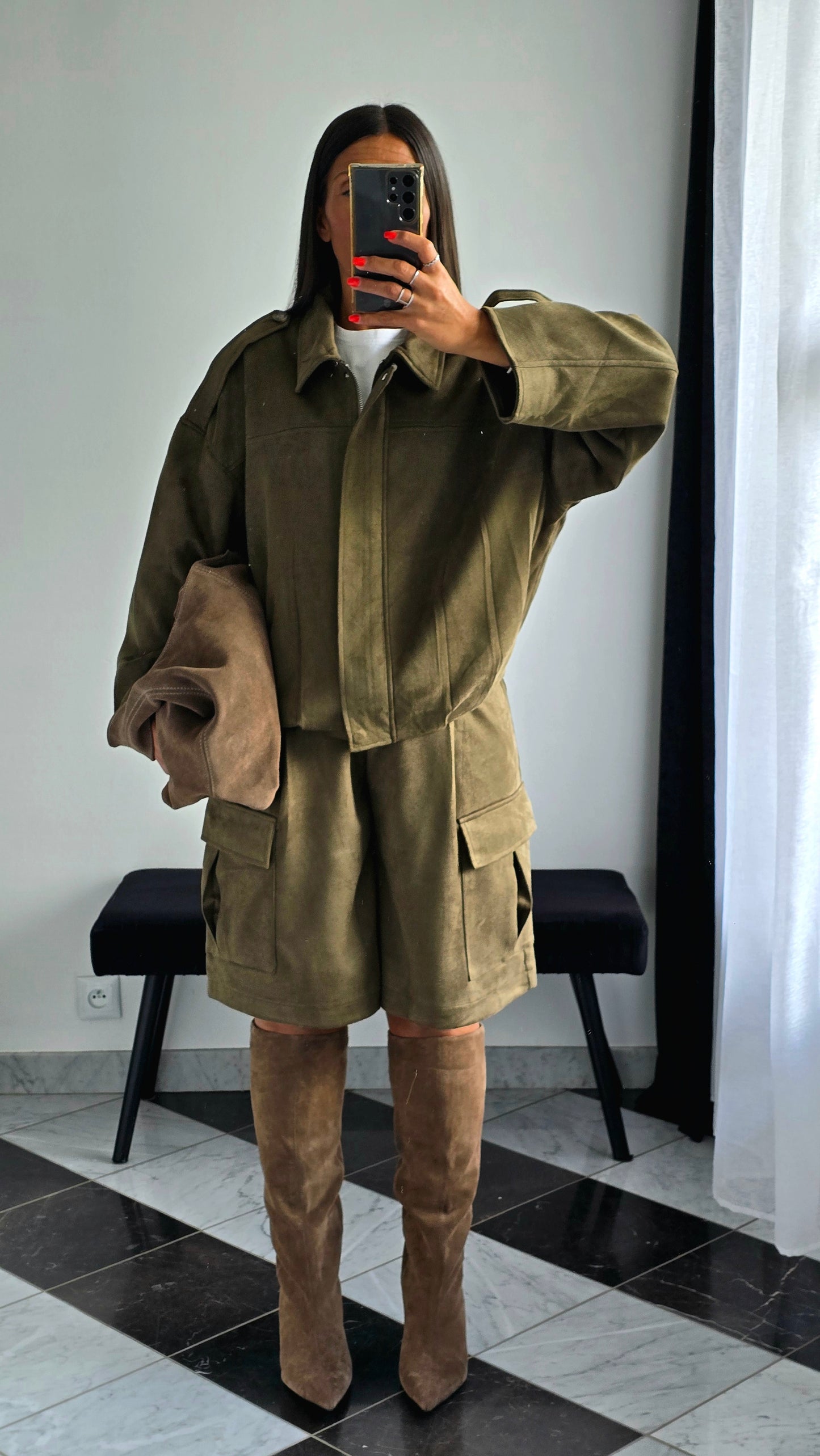 Bermuda Kaki – Taille élastiquée au dos