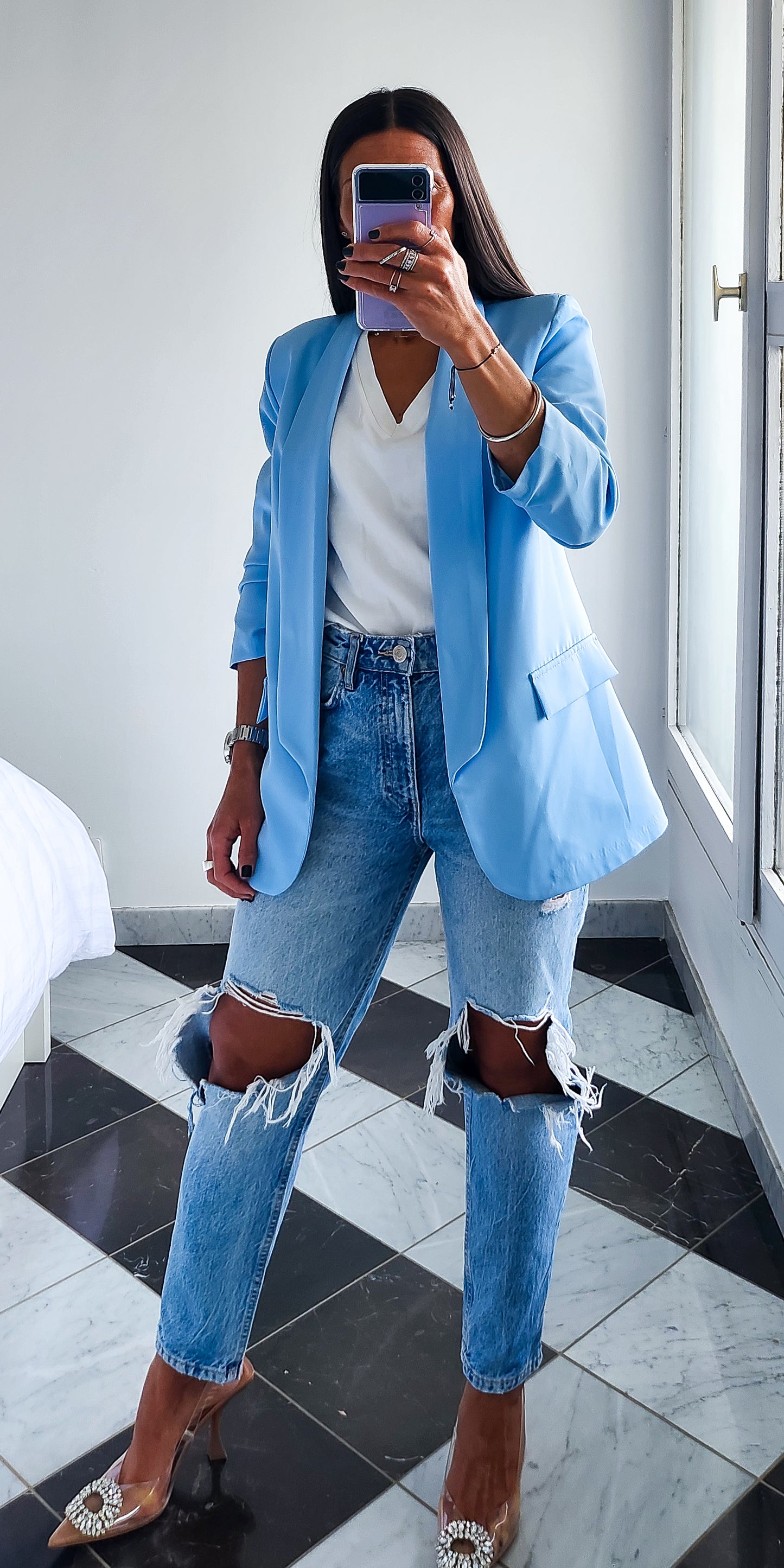 Veste Blazer Célia Bleu Ciel