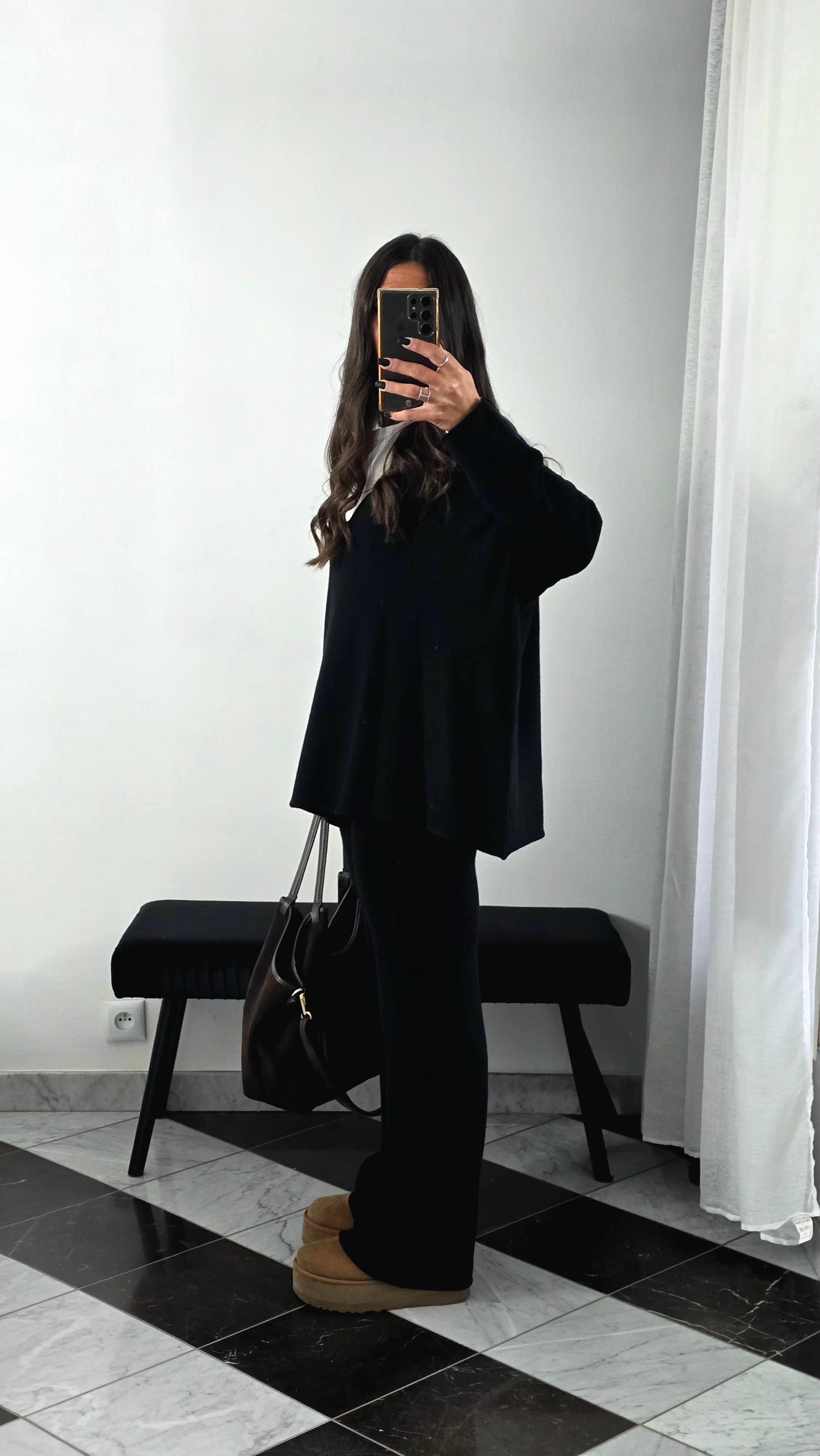 Ensemble Maille – Pull & Pantalon Noir