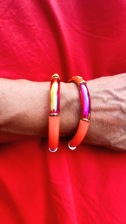 Bracelet Elastique Margherita Rouge/Orange