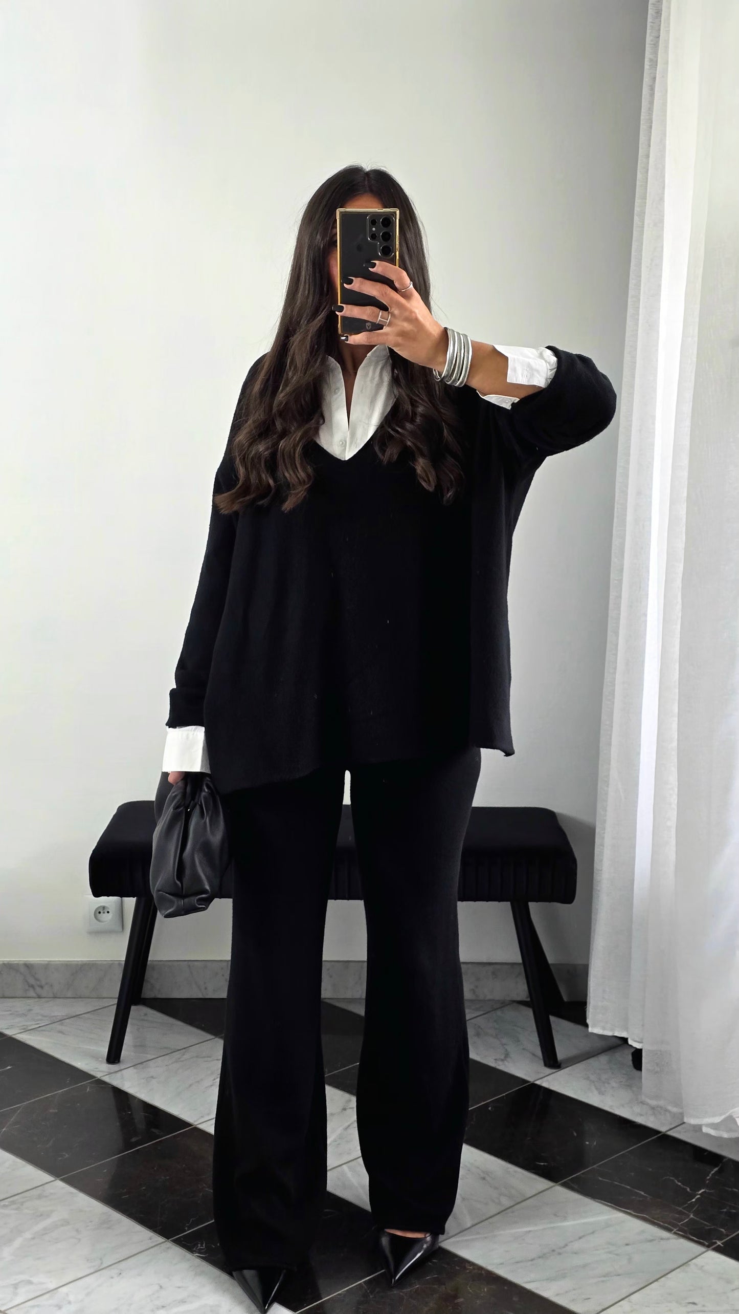 Ensemble Maille – Pull & Pantalon Noir