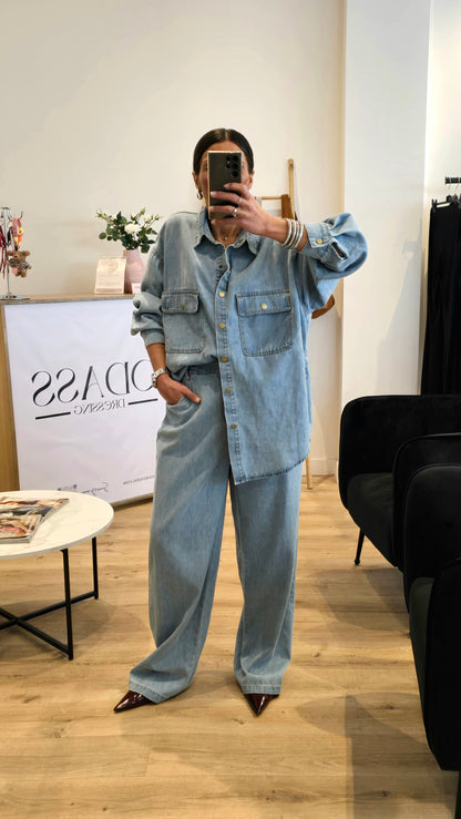 Ensemble en Jean Style Boyish