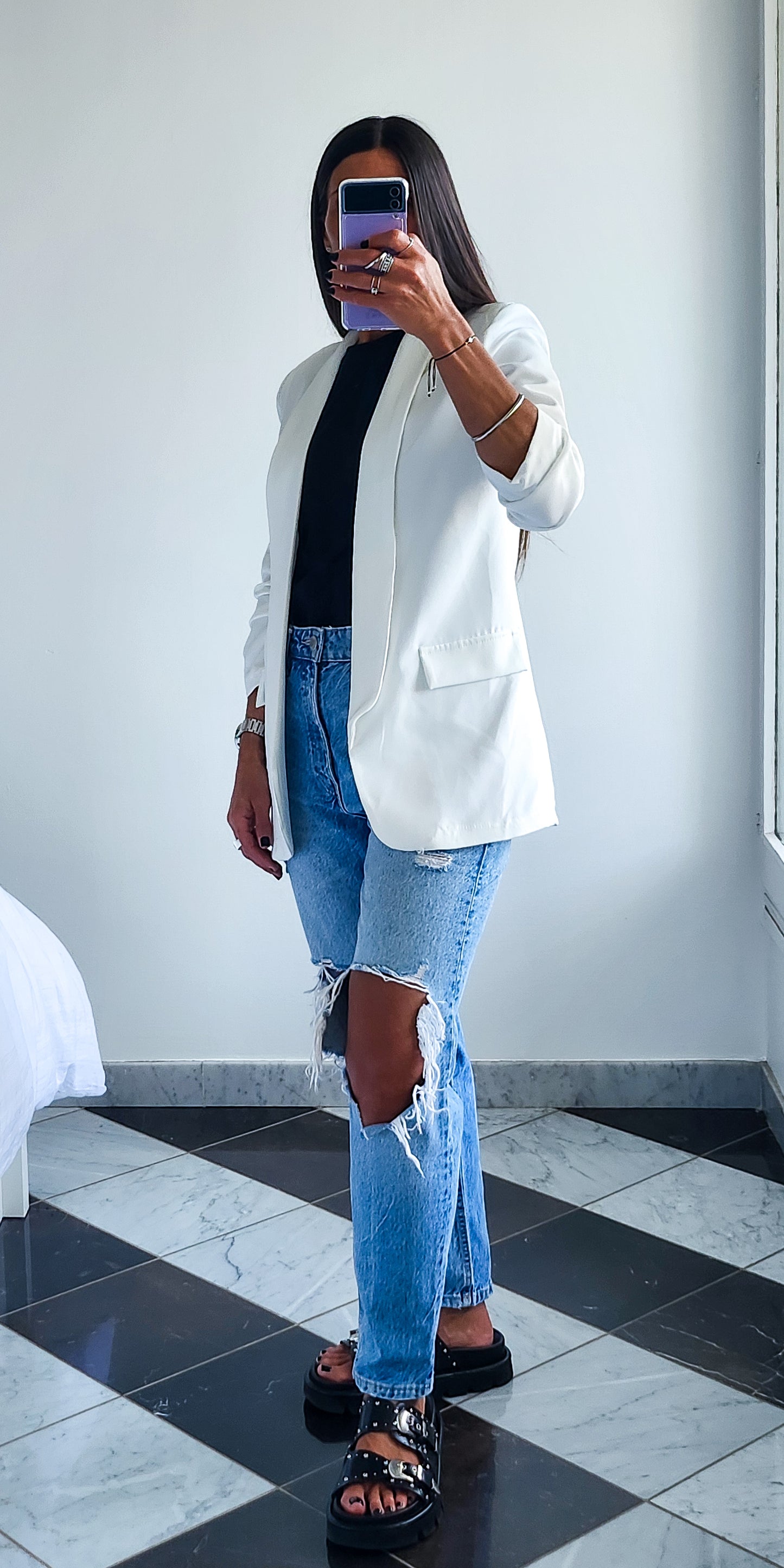 Veste Blazer Célia Blanc Cassé