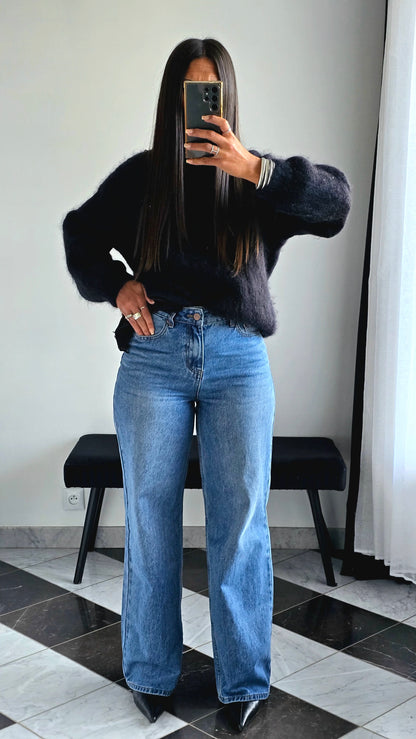 Jean Wide Leg taille Haute – Esprit Tailoring Décontracté