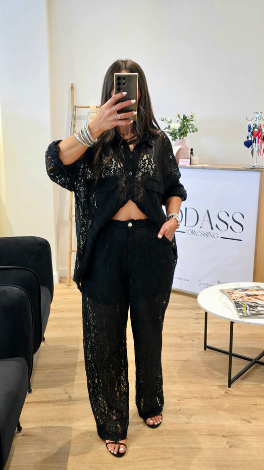 Ensemble dentelle noire