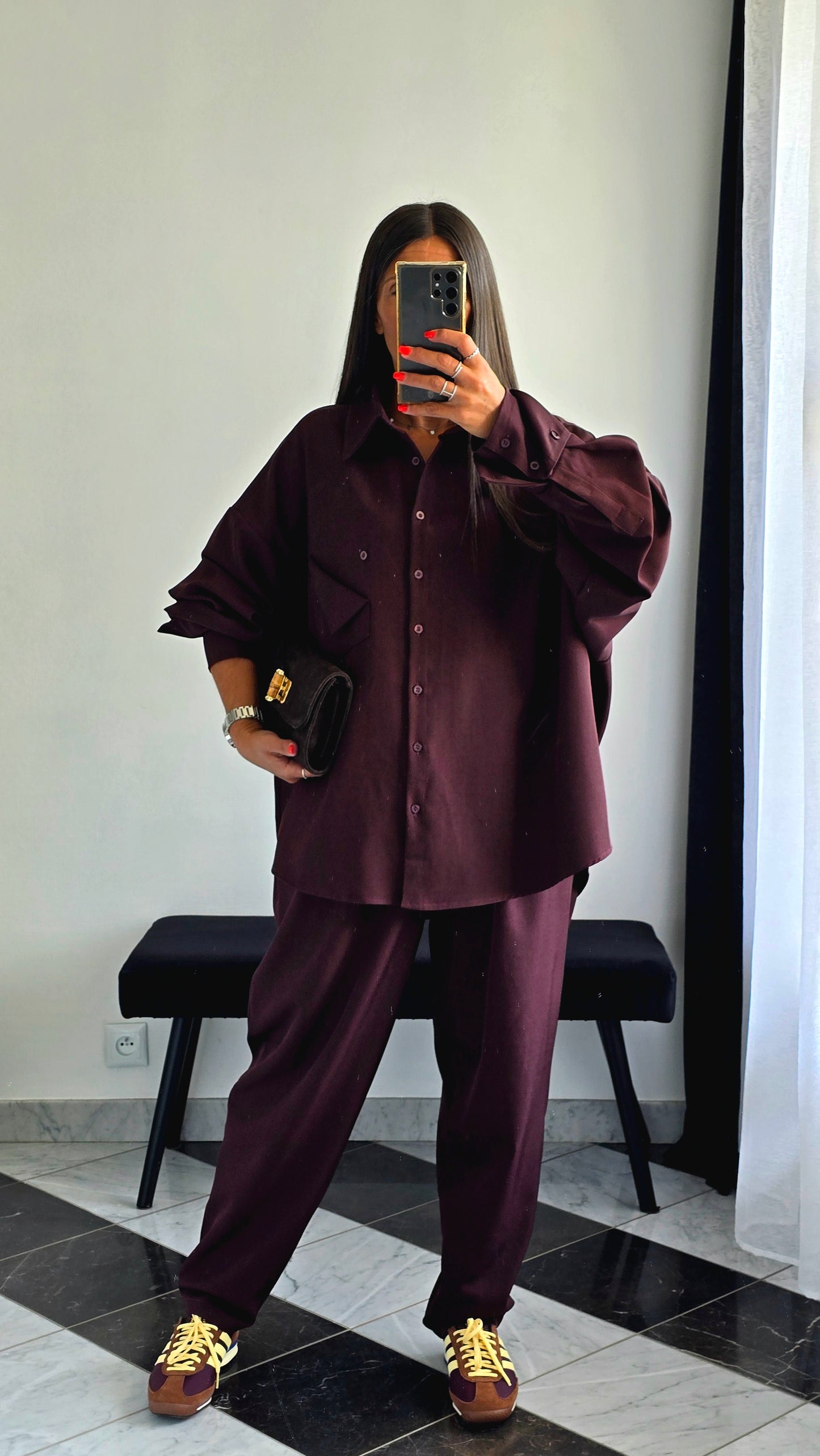 Chemise Oversize – Bordeaux