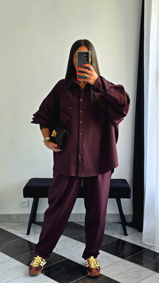 Chemise Oversize – Bordeaux