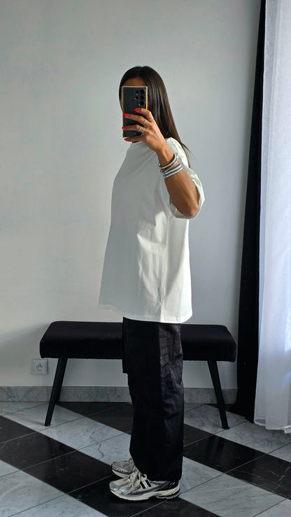 T-shirt Oversize Blanc – 100% Coton