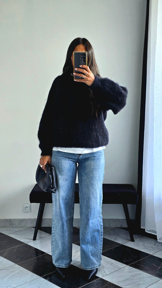 Pull Oversize Kid Mohair – Noir
