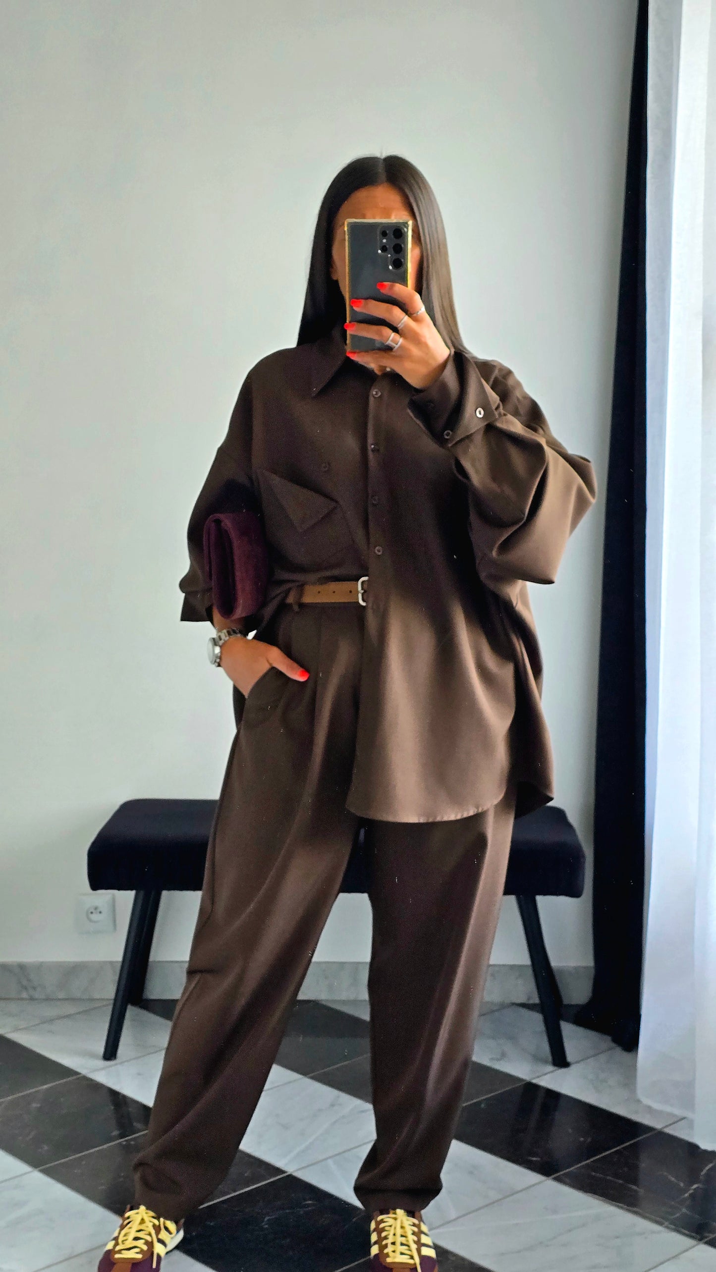 Chemise Oversize – Chocolat