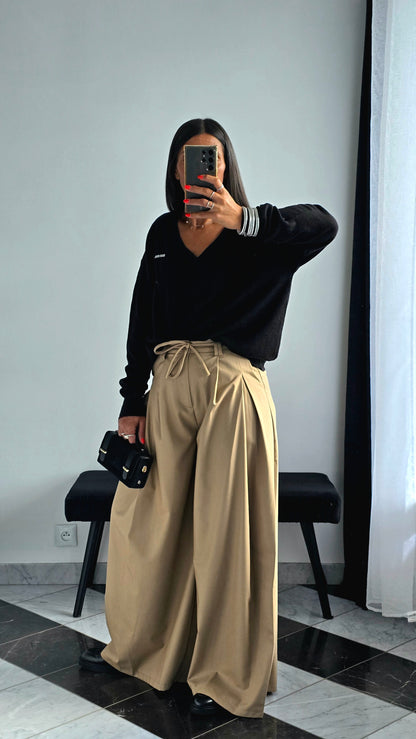 Pantalon Palazzo Beige
