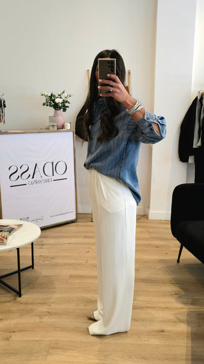 Chemise A Strass - L'Esprit Denim avec une Touche de Lumière