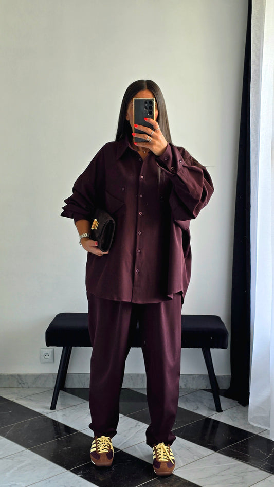 Chemise Oversize – Bordeaux