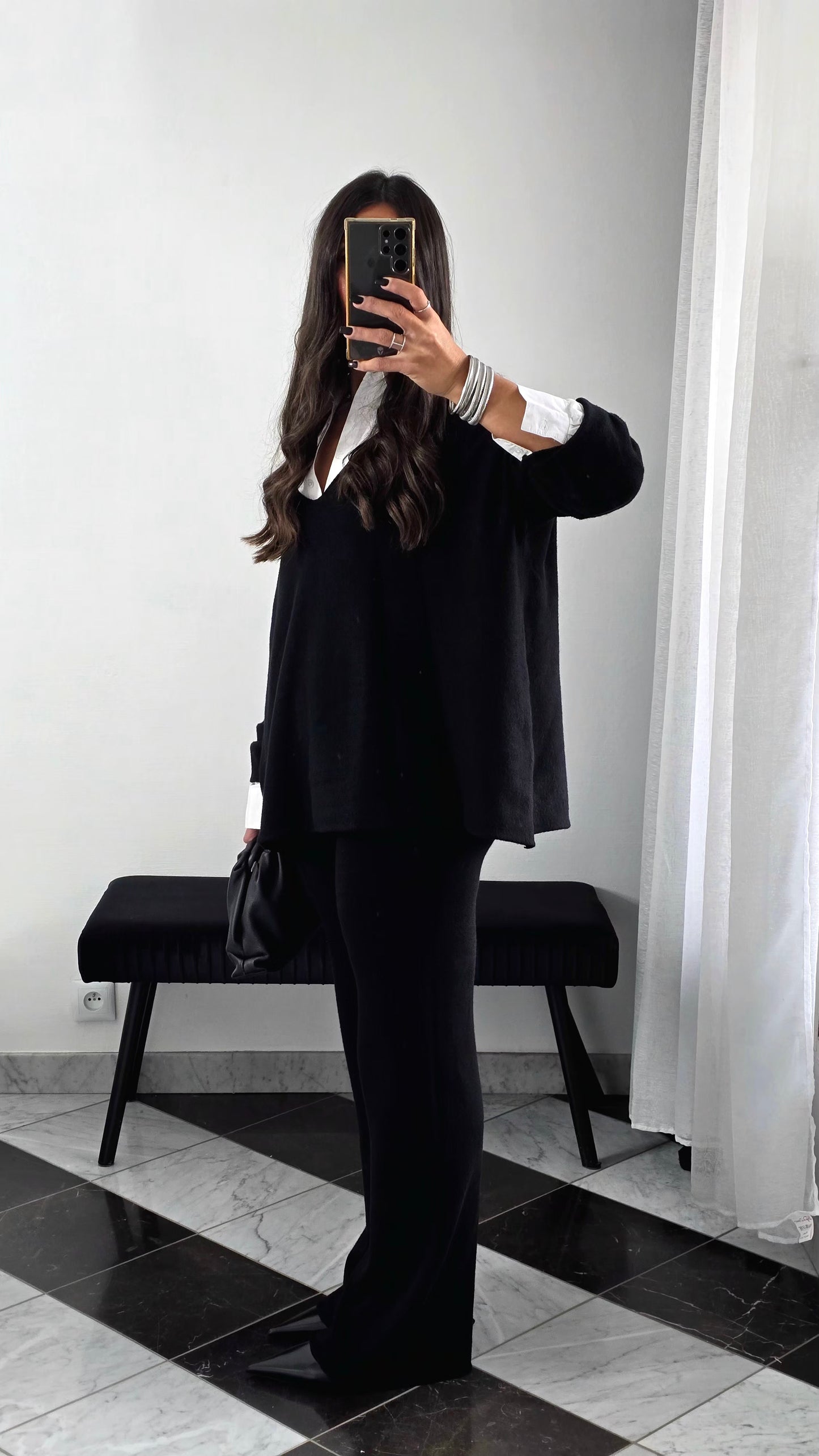 Ensemble Maille – Pull & Pantalon Noir