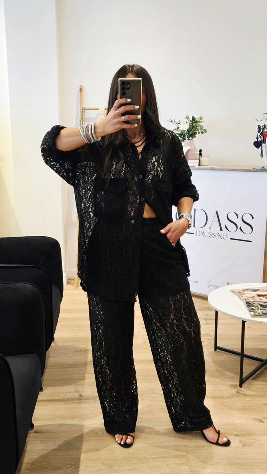 Ensemble dentelle noire