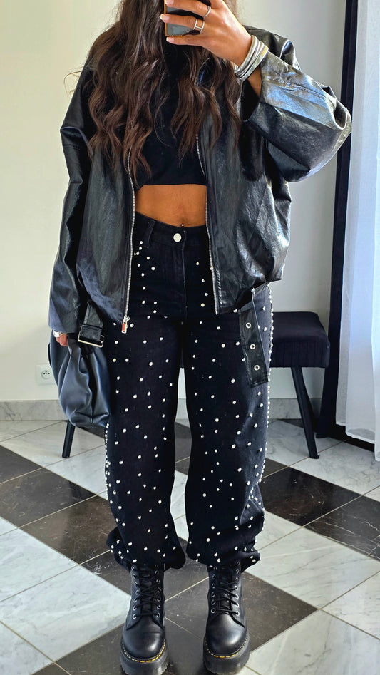 Jean Noir Détails Perles