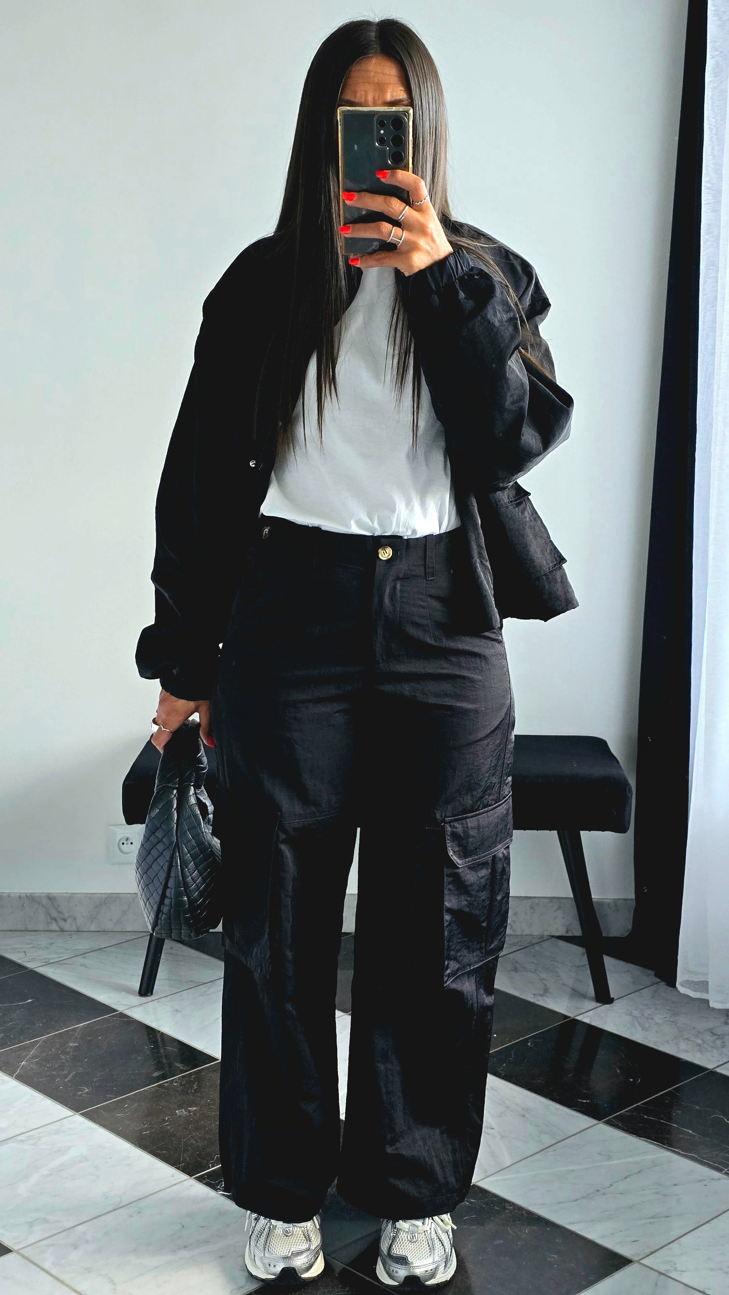 Pantalon Cargo Noir – Esprit Urbain