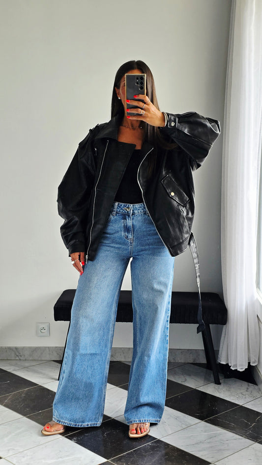 Perfecto Oversize effet cuir – Doublure intégrale