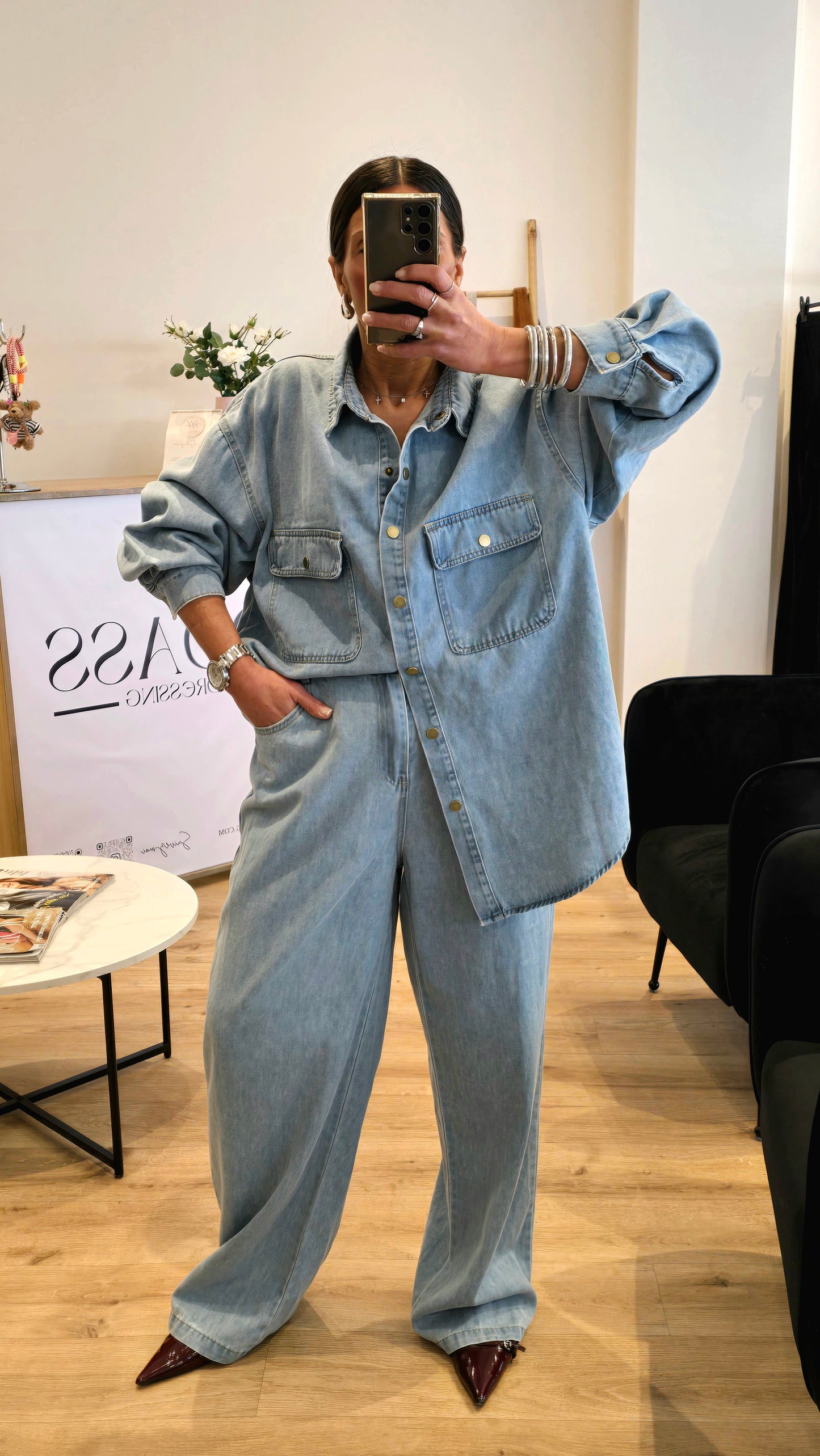 Ensemble en Jean Style Boyish
