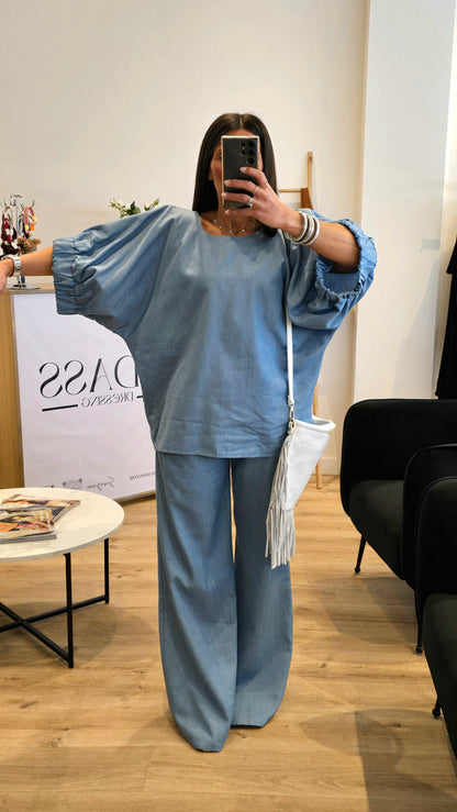 Tunique Bleu Effet Jean – Fabrication Française ⭐️ PRENIUM ⭐️