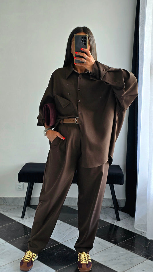 Chemise Oversize – Chocolat