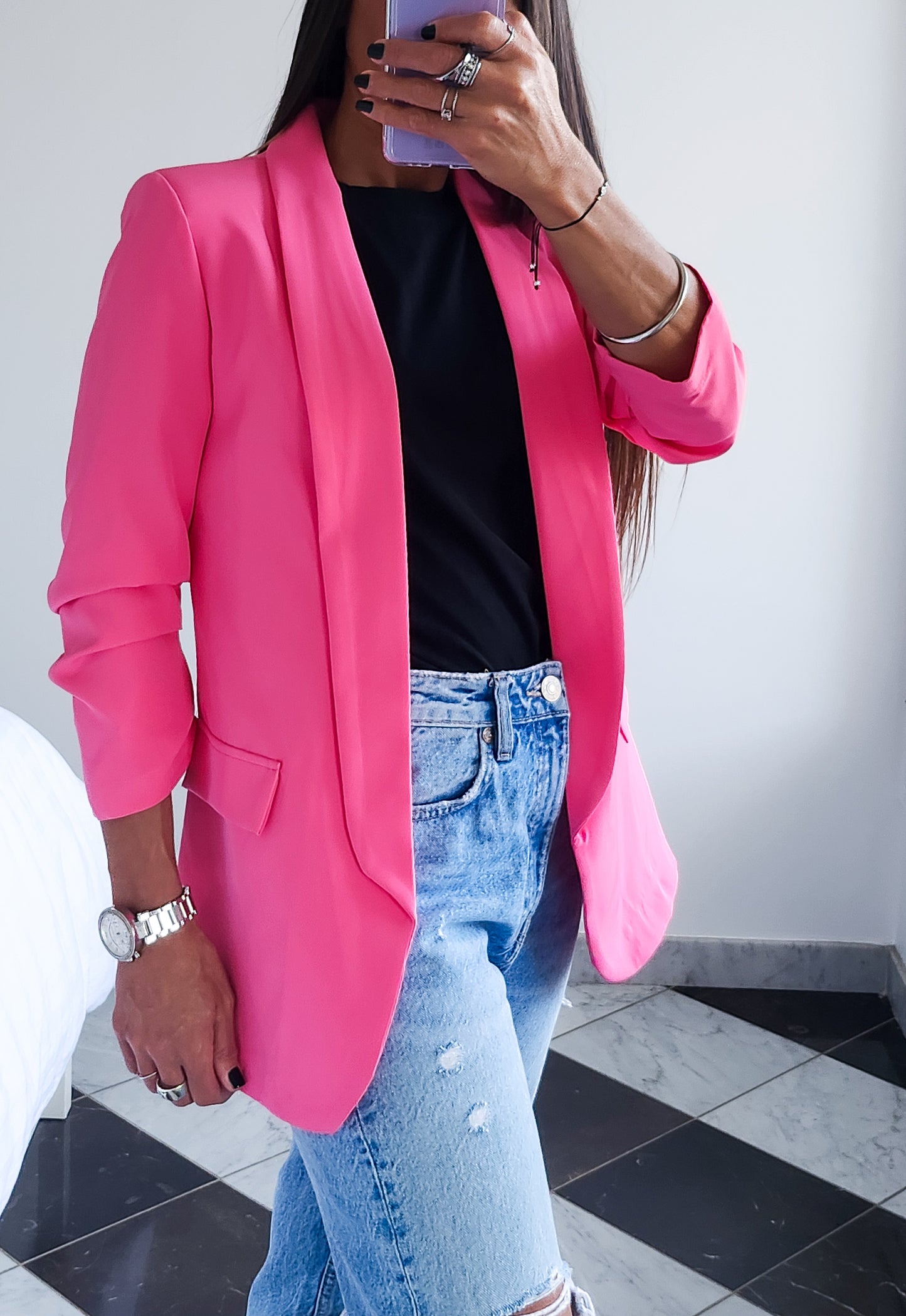 Veste Blazer Célia Rose Fushia