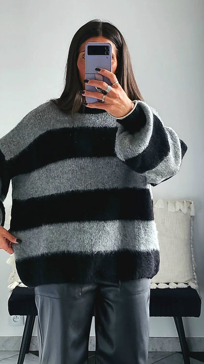 Pull Celena Noir/Gris