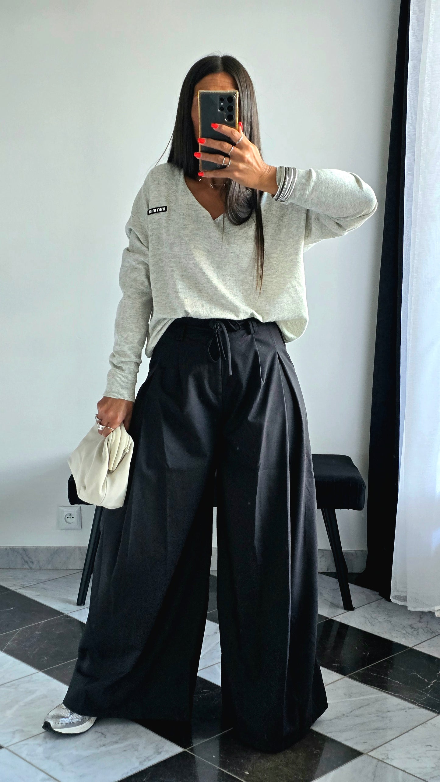 Pantalon Palazzo Noir