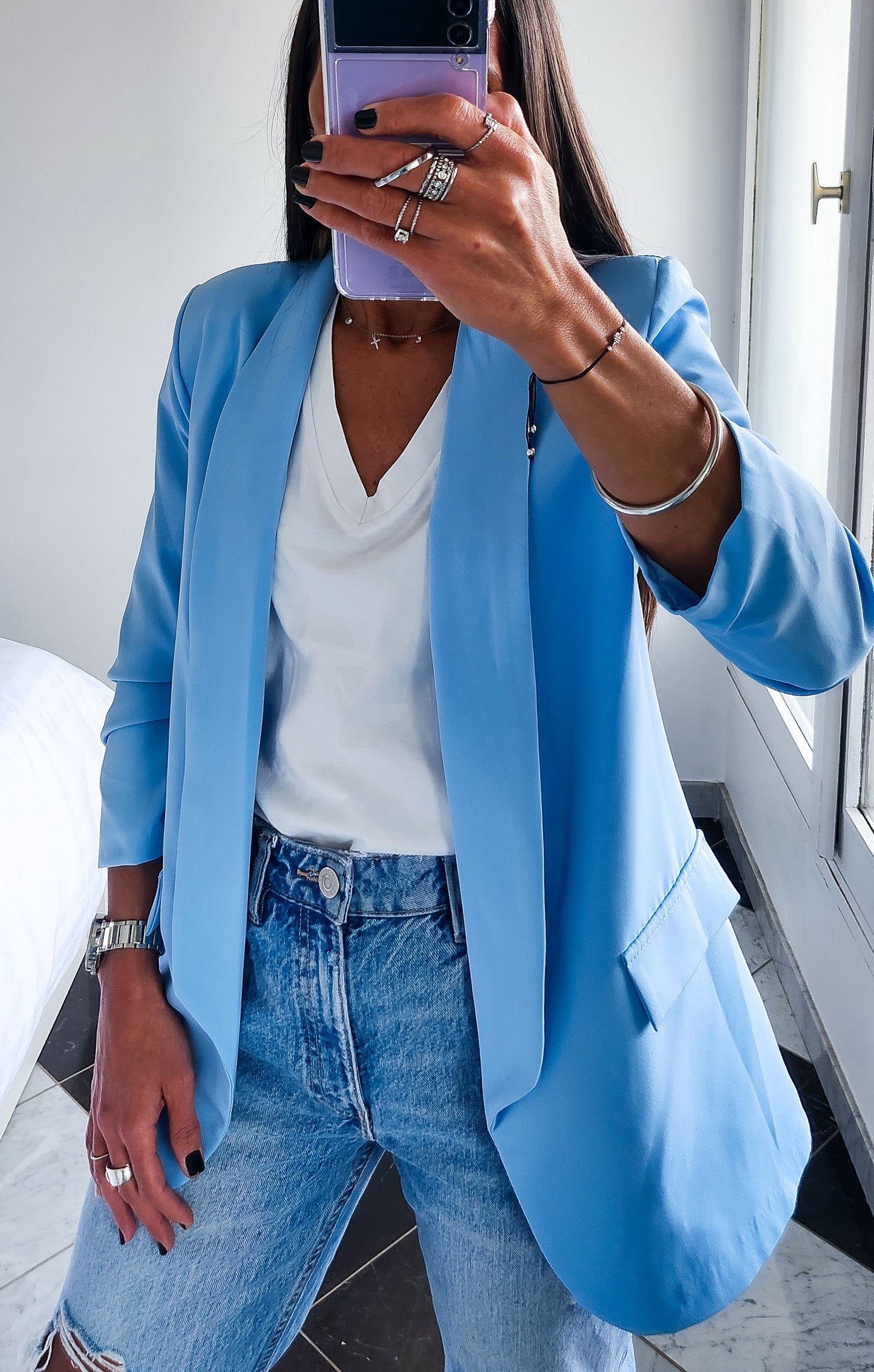 Veste Blazer Célia Bleu Ciel