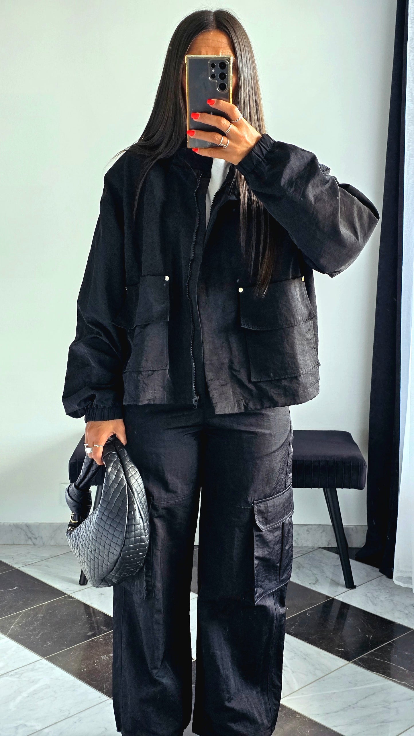 Veste Cargo Noire – Esprit Urbain