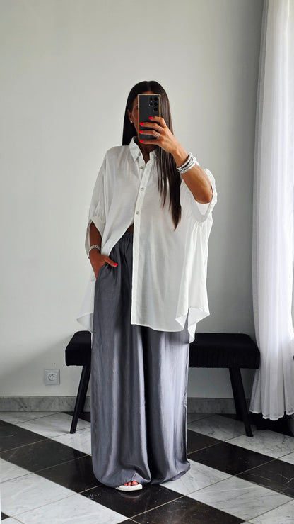 Chemise oversize fluide Blanche