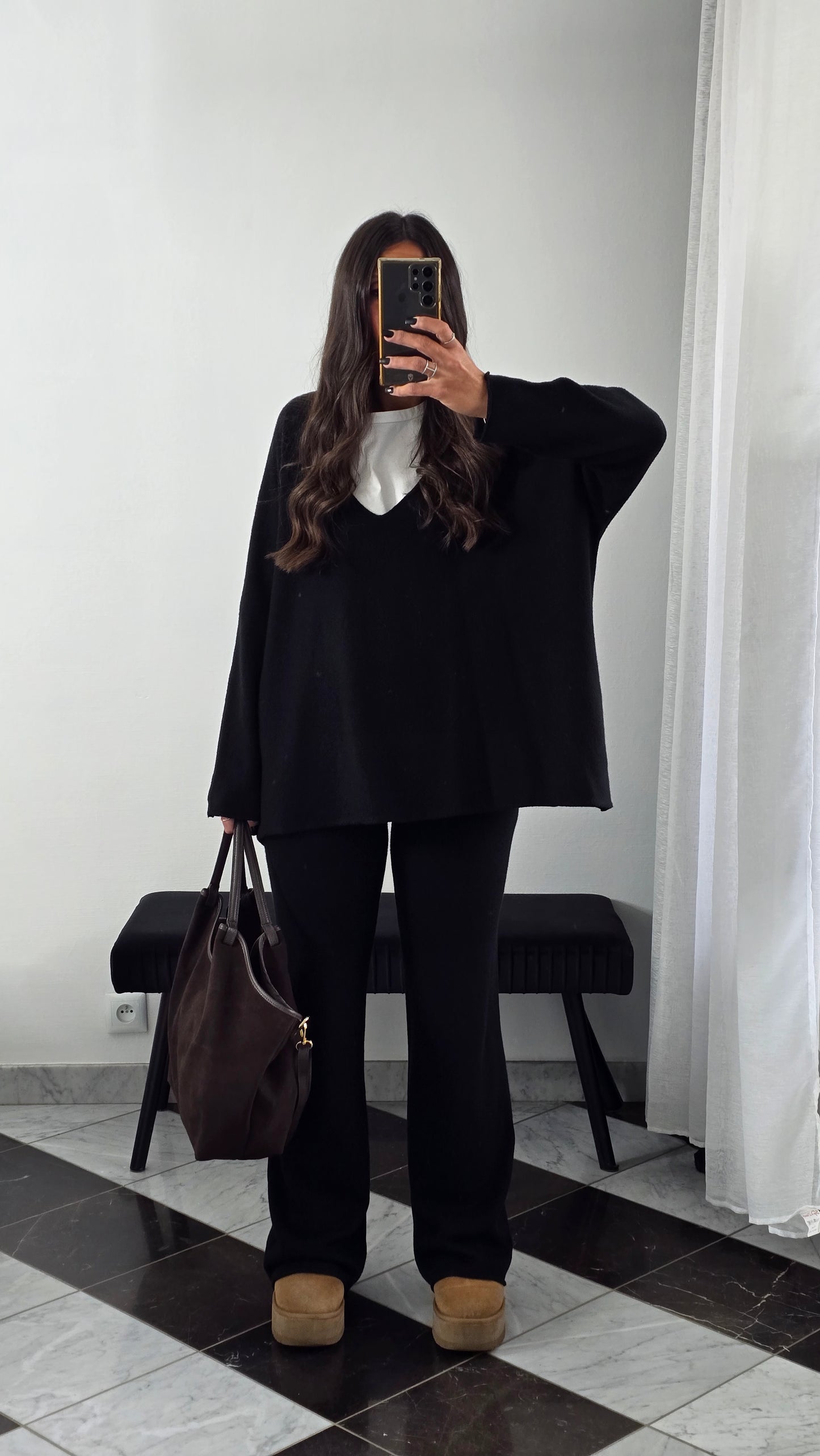 Ensemble Maille – Pull & Pantalon Noir