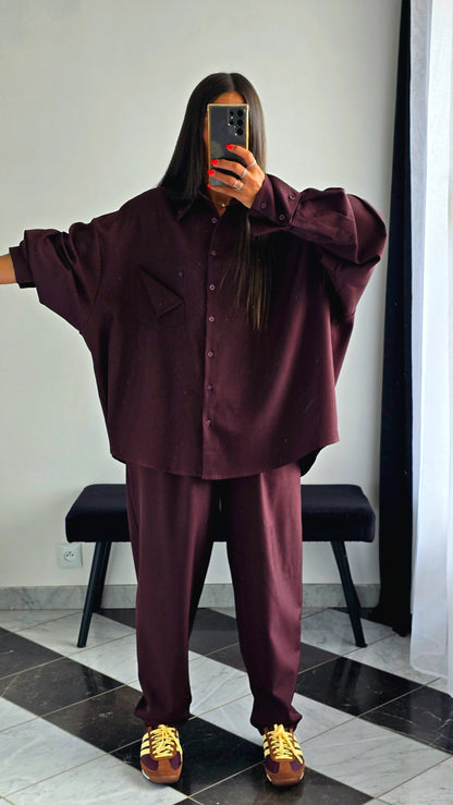 Chemise Oversize – Bordeaux