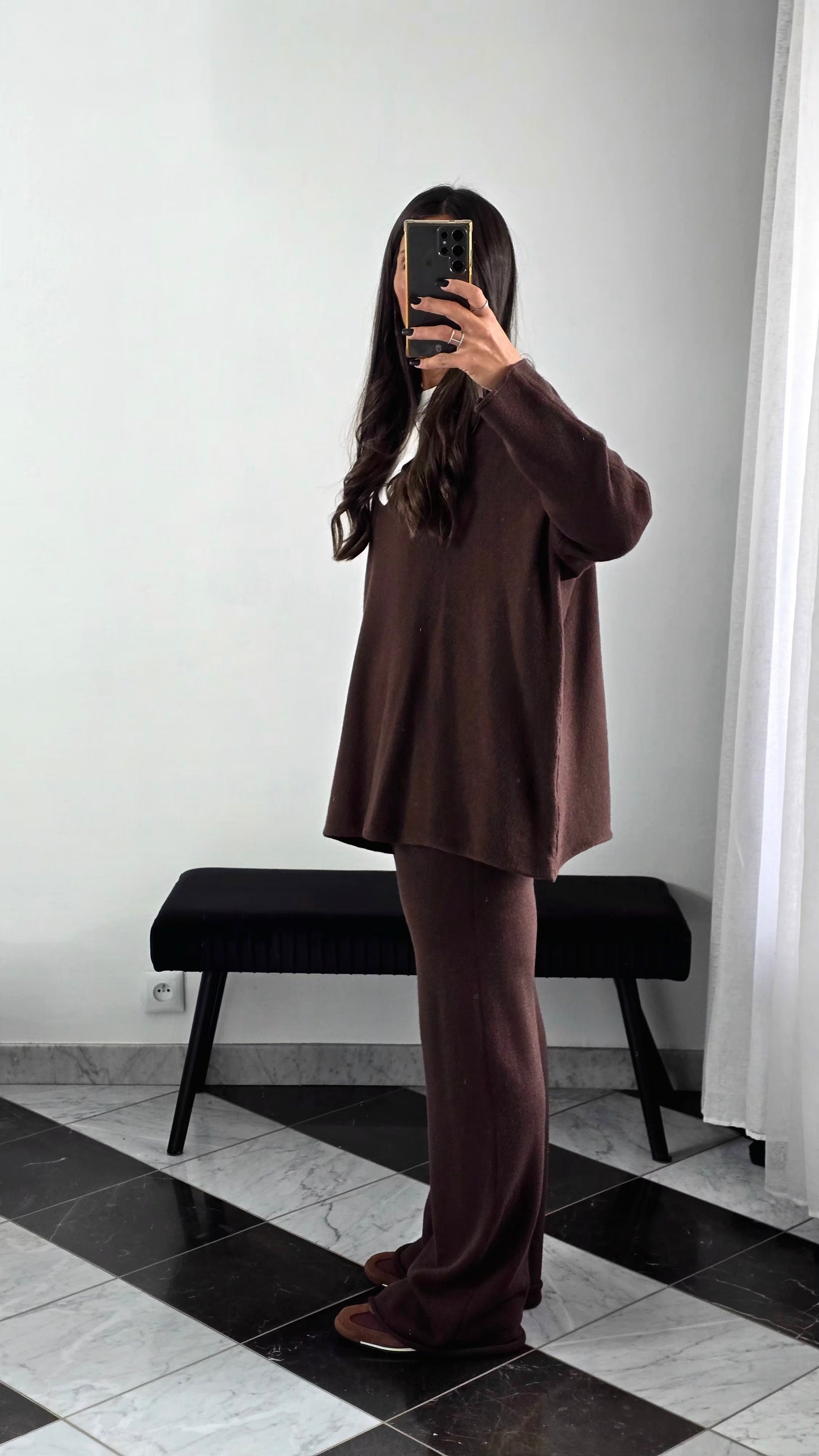 Ensemble Maille – Pull & Pantalon Chocolat